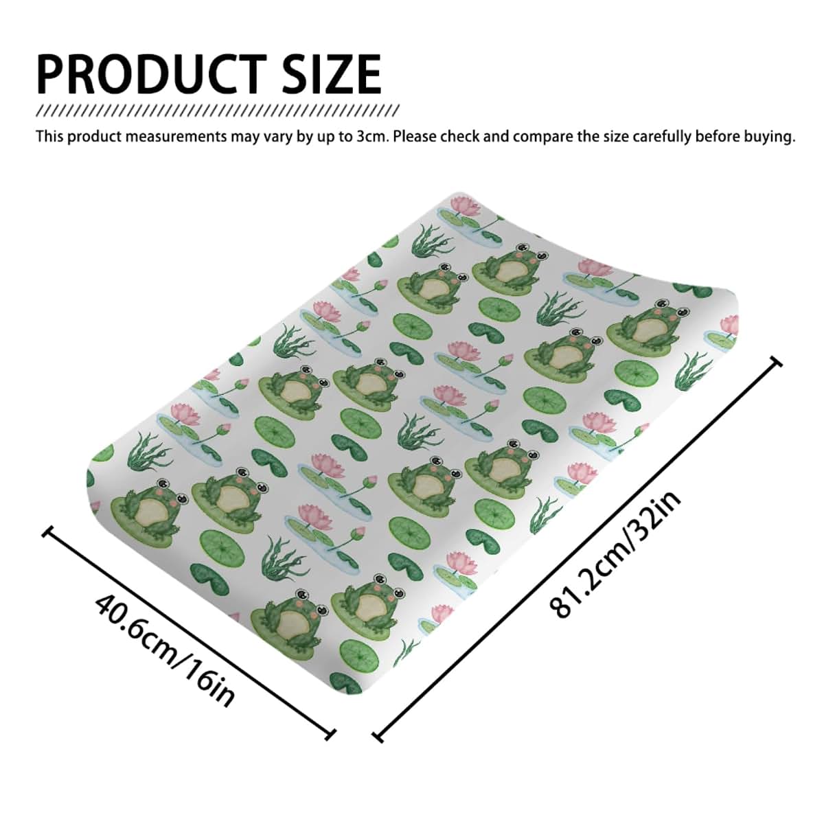 Frogs Pond Floral Printed Changing Pad Cover for Nursery Sheets