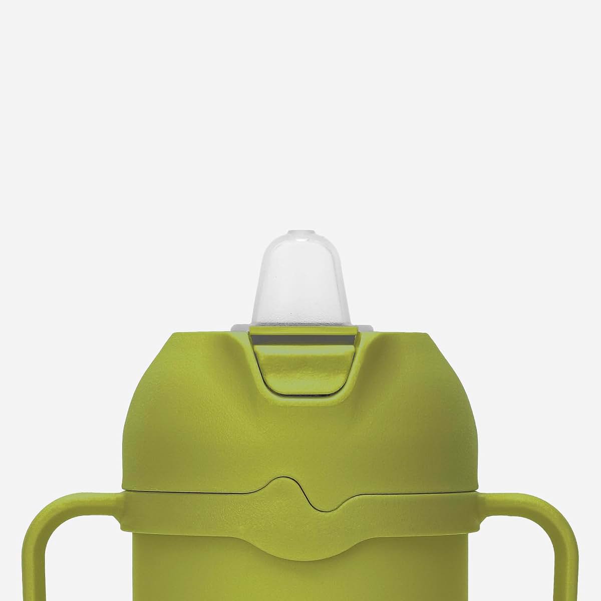 Comotomo Toddler Tumbler 8oz Insulated Sippy Cup With Silicone Straw And Spout, Green