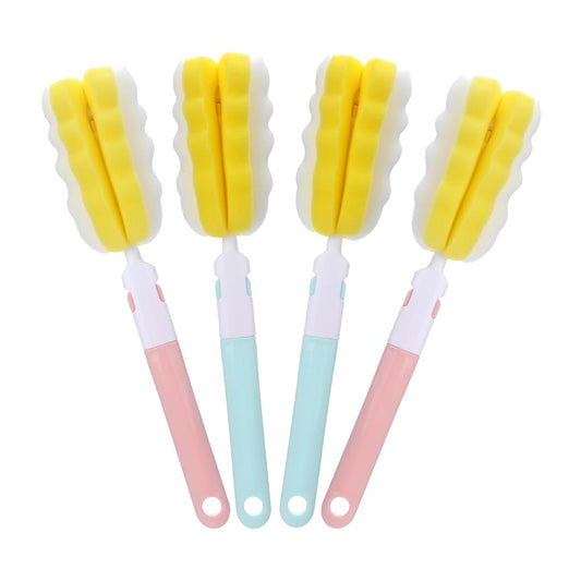 Maahongh Bottle Brush Sponge Set, 4-Piece Detachable Cleaning Tool