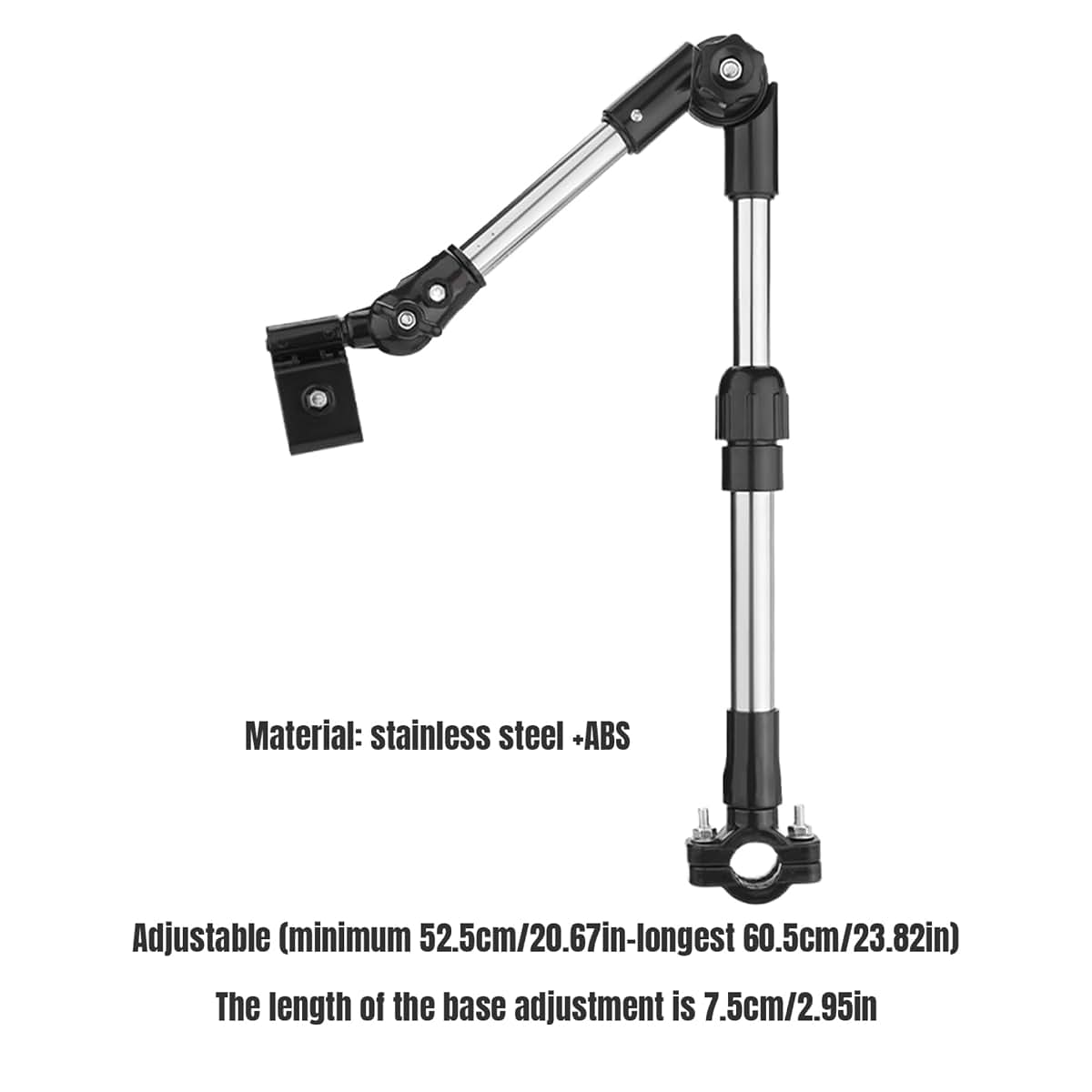 Lamppdcor Umbrella Holder For Stroller 180°Adjustable Umbrella Holder for Stroller, Stretchable Umbrella Clamp for (photo 3)