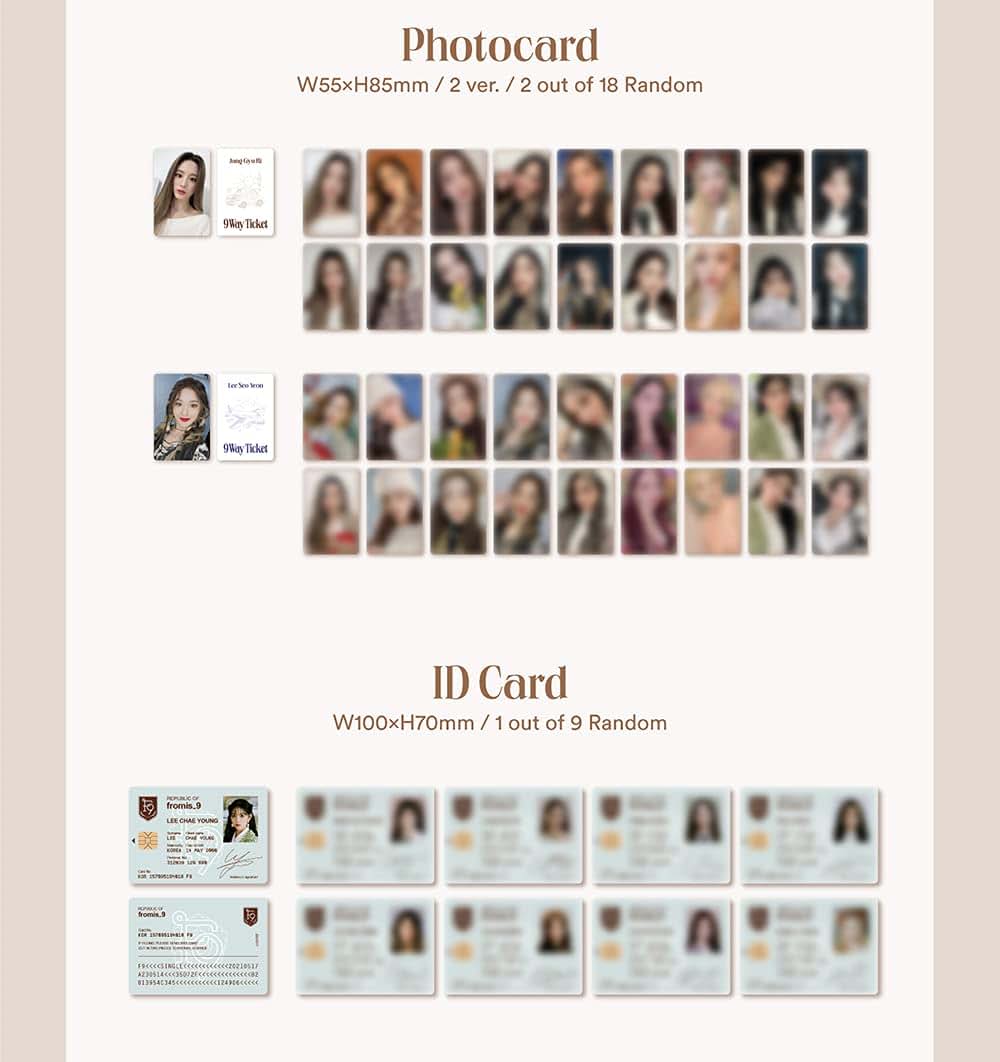 OFF THE RECORD fromis_9 - 9 WAY TICKET (2nd Single Album) Album+Extra Photocards Set (Random ver.)