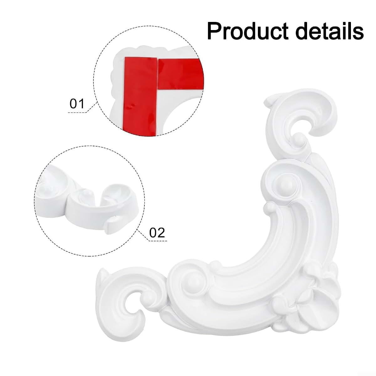 Decorative Sticker Flowers PVC Retro Corners
