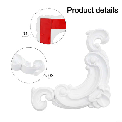 Decorative Sticker Flowers PVC Retro Corners