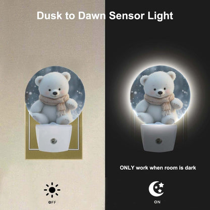 EKOBLA Cute Bear Night Light, Plug in Nightlight with Dusk to Dawn Sensor (photo 2)