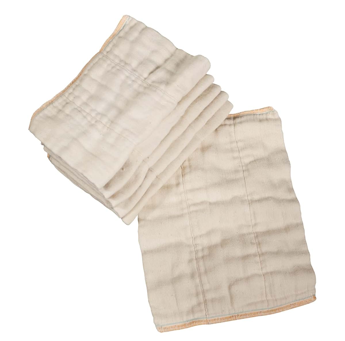 OsoCozy Unbleached Prefold Cloth Diapers | 100% Cotton Nappies