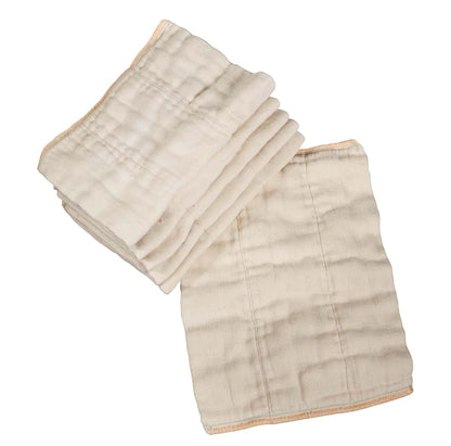 OsoCozy Unbleached Prefold Cloth Diapers | 100% Cotton Nappies