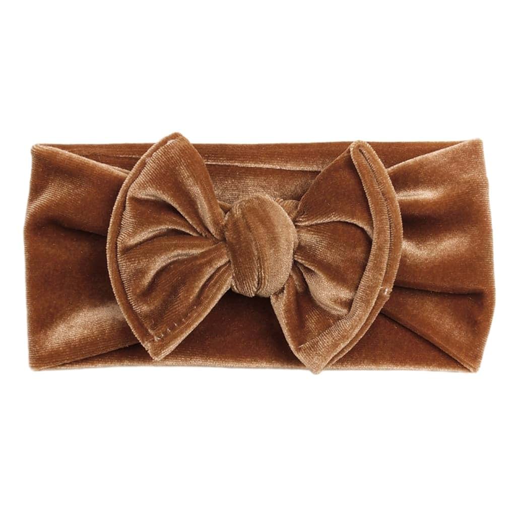 Vdaxvme Stretchy Soft Velvet Headband With Hair Bow