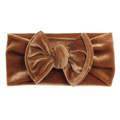Vdaxvme Stretchy Soft Velvet Headband With Hair Bow