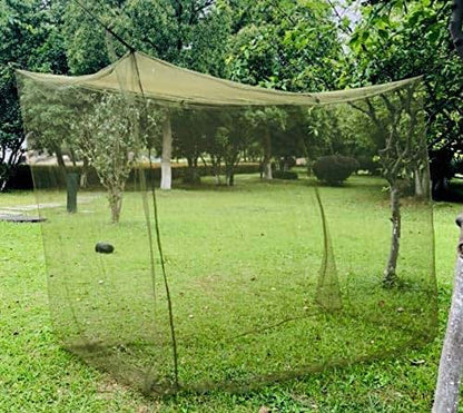 Aquinas Eagle Mosquito Net- Military Green Portable Tactical Mosquito Netting for Camping – Completely Covers a