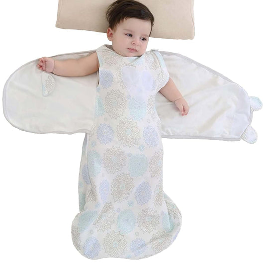 Enrich YLife Baby Swaddle Sack, Adjustable for Startle Reflex, Cotton, 2-Way Zipper for Easy Diaper Changes, Swaddle