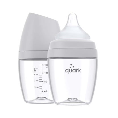 Quark BuubiBottle Mini Slow Flow Baby Bottle for Breastfed Babies, 5 oz