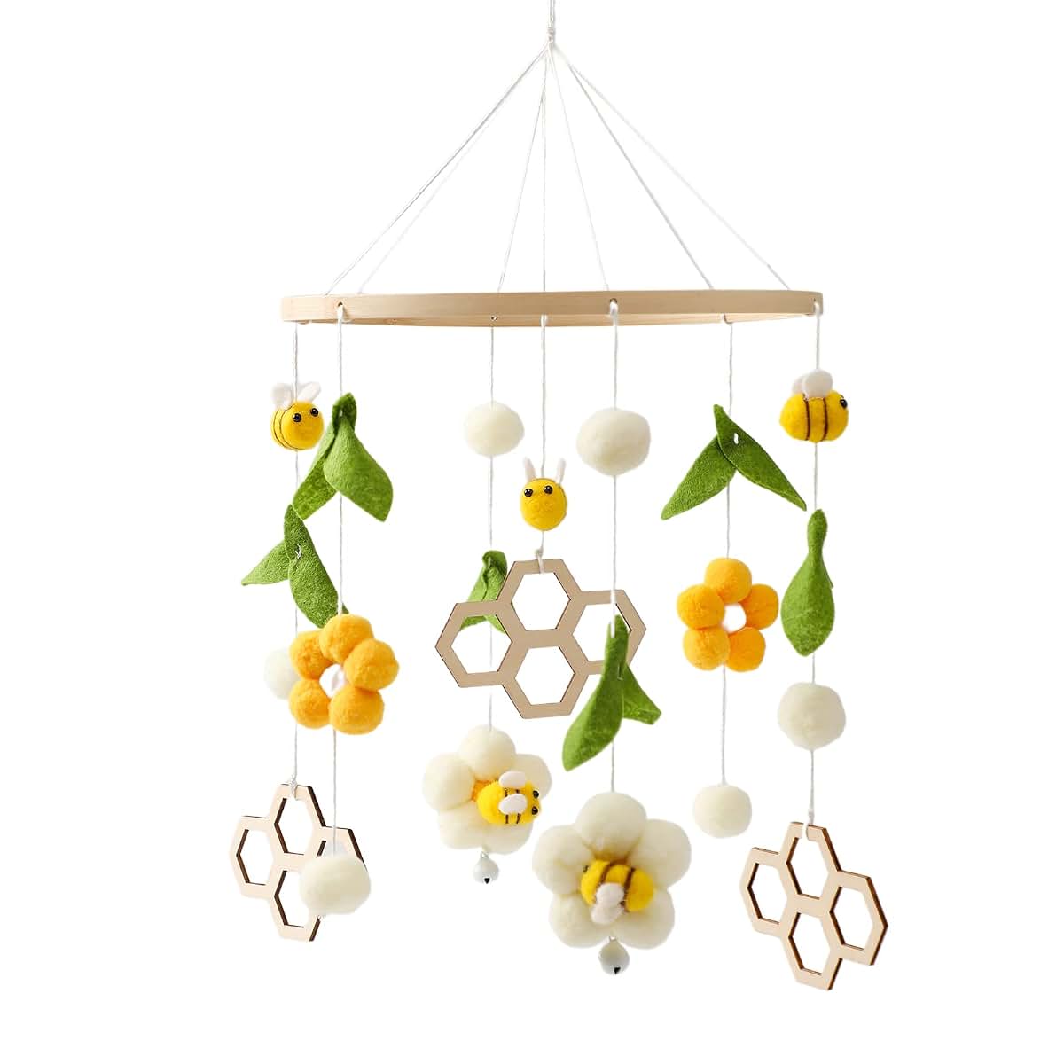 Baby Mobile for Crib Nursery Decor Felt Ball Decoration