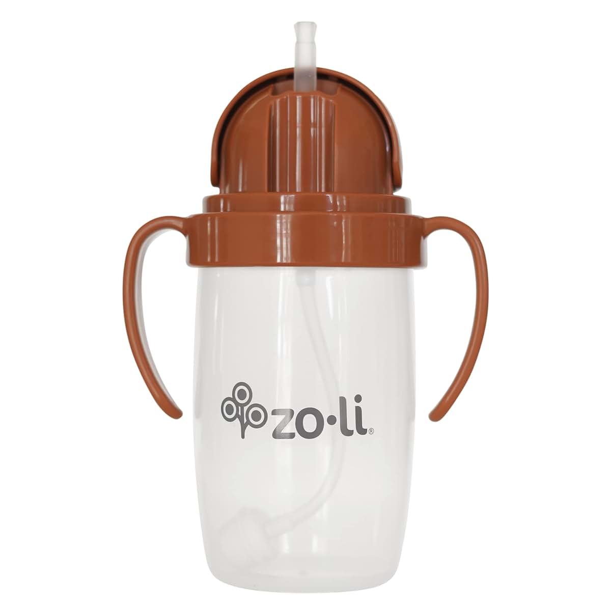 ZOLI INC Clear Puppies & Poppies Baby Sip Flip Weighted Straw Sippy Cup