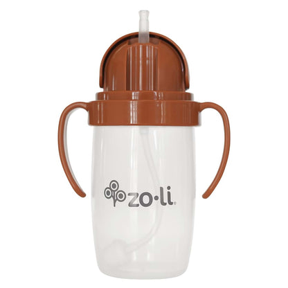 ZOLI INC Clear Puppies & Poppies Baby Sip Flip Weighted Straw Sippy Cup