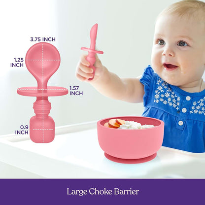Suction Bowl Set with Lids and Spoons for Baby Feeding
