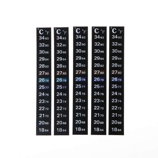 NGCG 5pcs Vertical Digital Temperature Display Thermometer Strip Sticker for Fermenting Infant Bath Water Recyclable