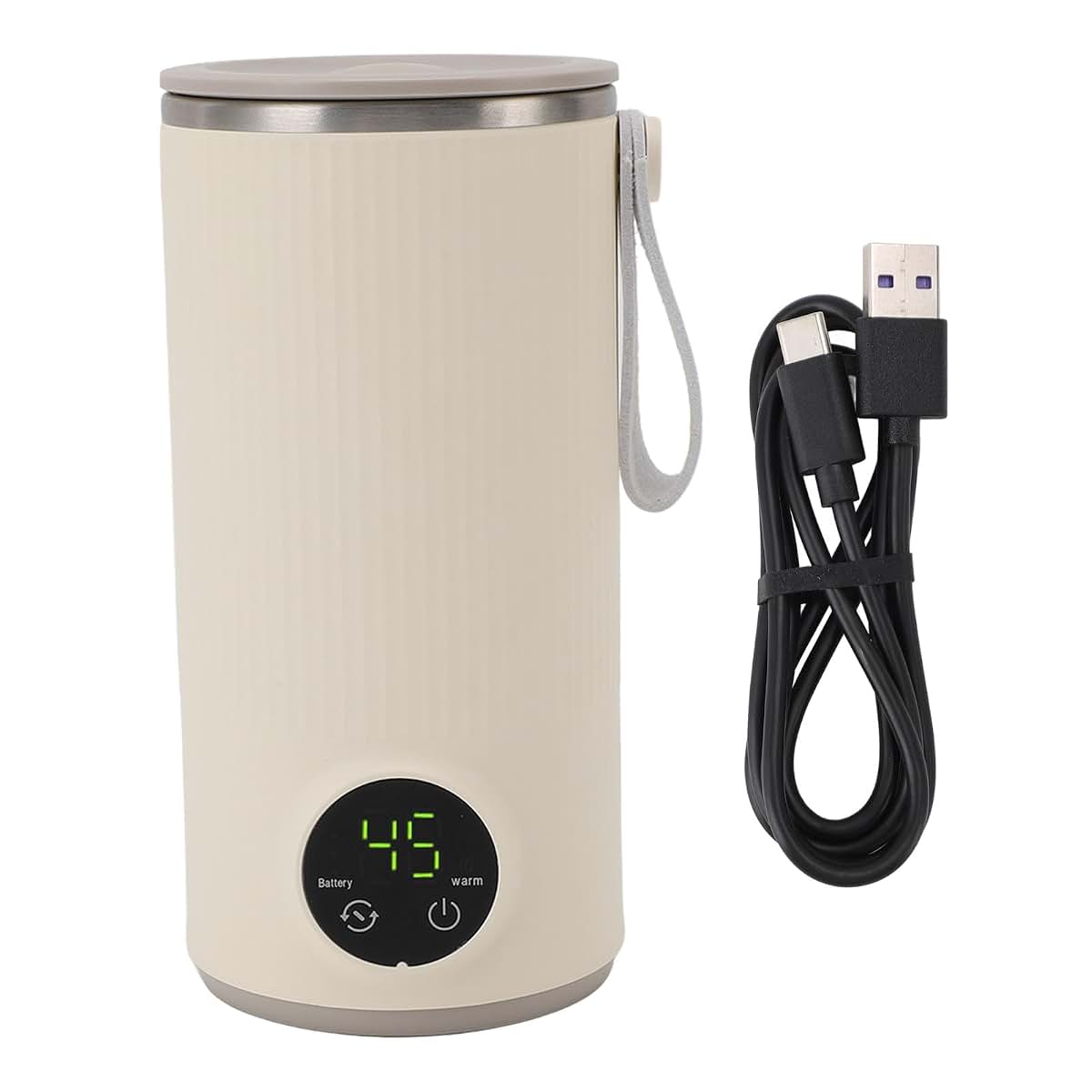 Portable Milk Warmer & Mixer | Stainless Steel USB Charging Bottle Warmer
