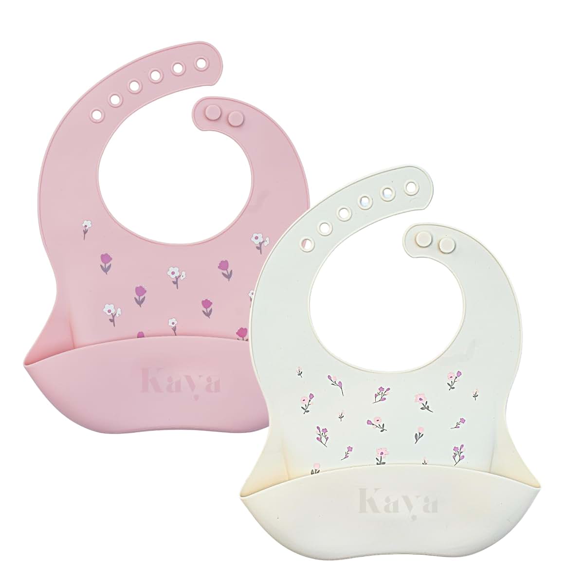 Kaya Silicone Bib Pack of 2 for Mess-Free Mealtime Cleanup