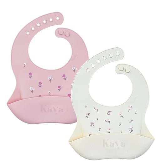 Kaya Silicone Bib Pack of 2 for Mess-Free Mealtime Cleanup