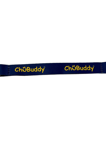 Chubuddy Chewy Holder Navy Sublimated Tether and Natural Strap