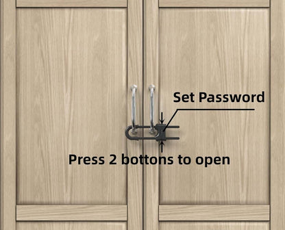 Jola's House 4-Pack Sliding Cabinet Door Code Locks, Adjustable U-Shaped, Grey