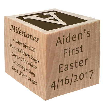 Glitzby Personalized Wooden Baby Block Easter Keepsake (photo 2)