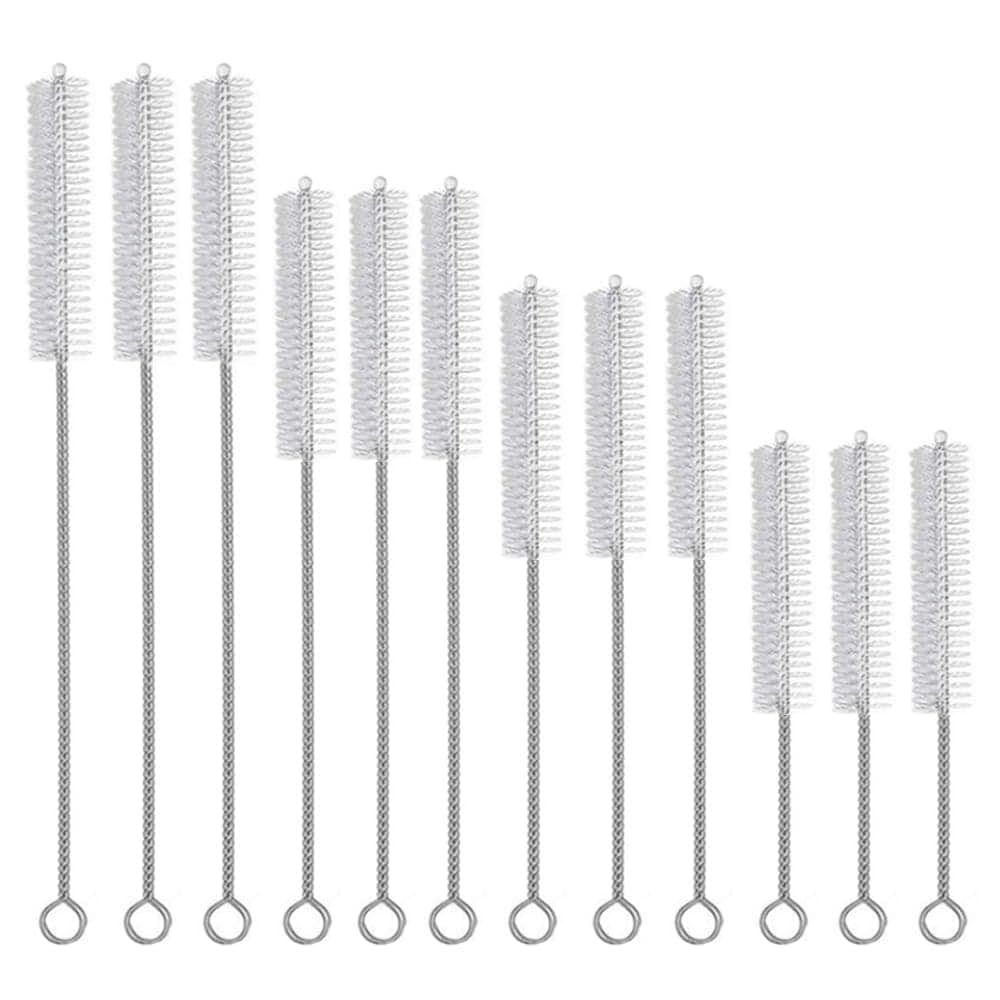 Koosah 12 Pcs Straw Cleaning Brush Set In Silver