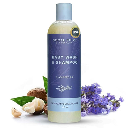 SoCal Suds & Company Baby Body Wash & Shampoo with Shea Butter for Gentle Cleansing