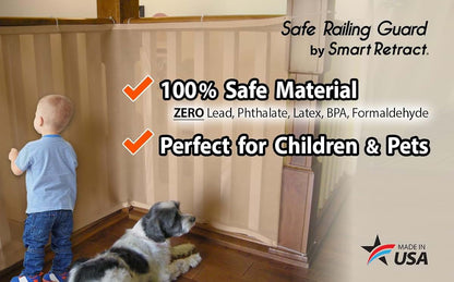 Smart Retract Safe Railing Guard Cafe for Kids & Pets Safety on Stairs & Balconies (photo 4)