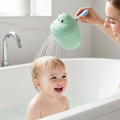 Uanqfegy Hippo Baby Bath Rinse Cup with Easy-Fill Handle (photo 2)