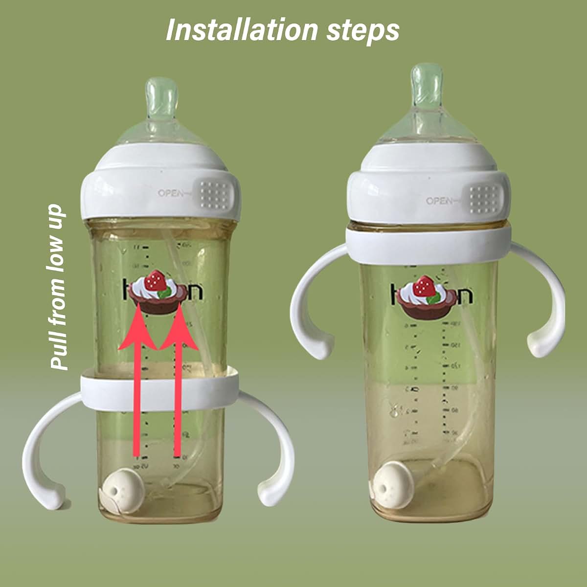Psdndeww Nonslip Square Bottle Handle For Independent Eating (photo 4)