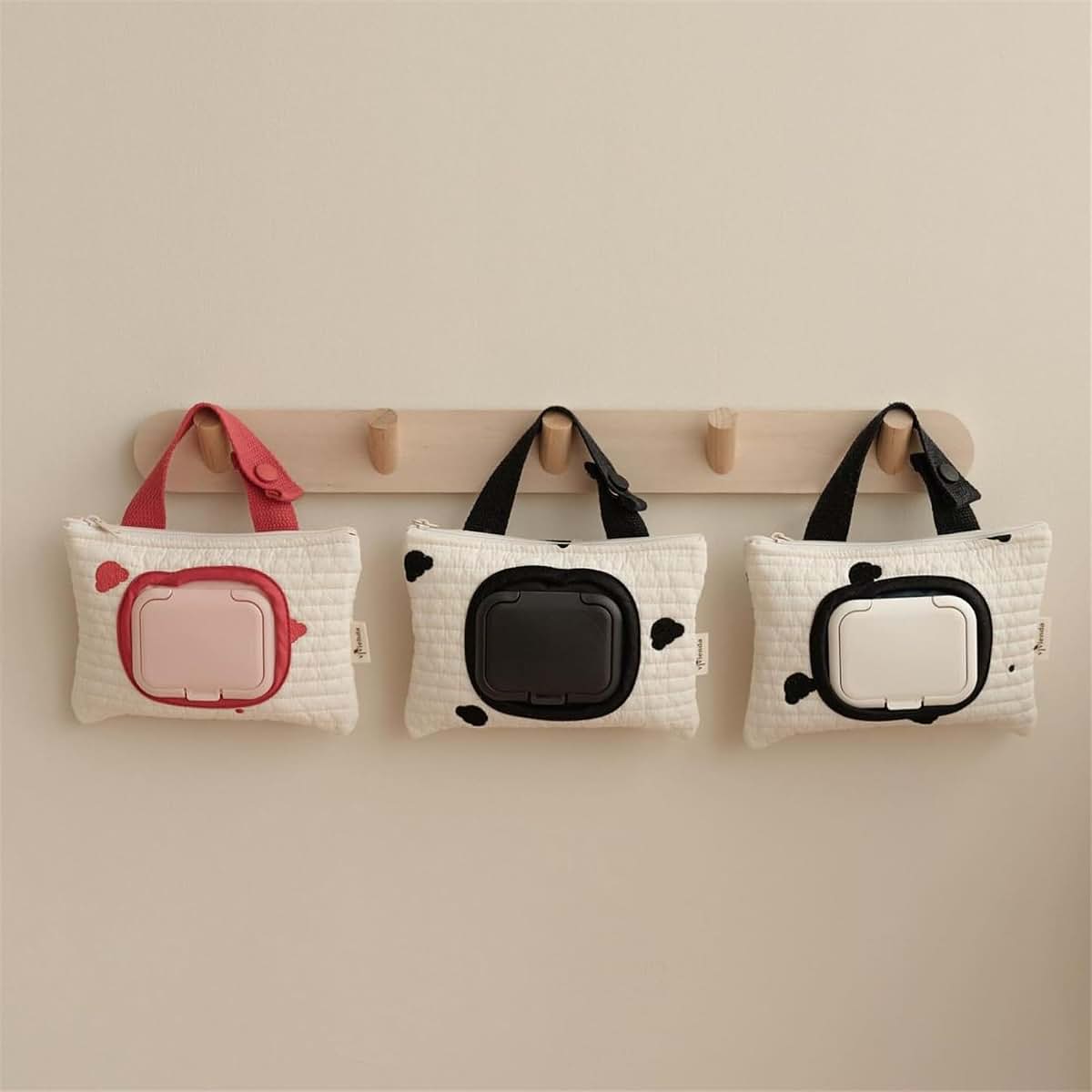Psdndeww Embroidered Bear Wet Wipe Carrying Bag For Pram (photo 3)