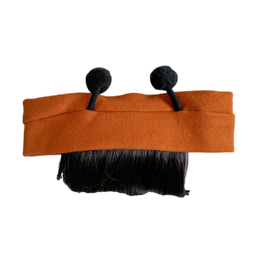 WEISUYUUS Lovely Antennae Hairpiece Headband with Bangs, Baby Cosplay Toupee Hairband for Newborns New Year Hair