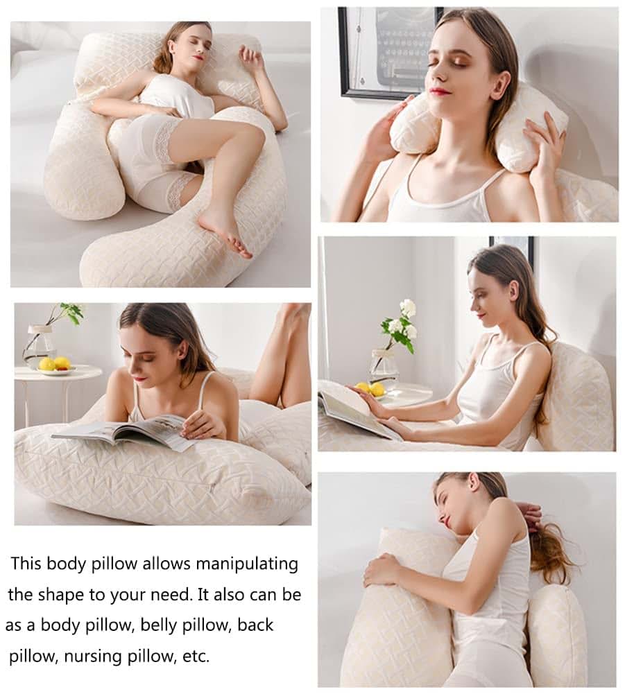 Agyham G-Shaped Maternity Pillow With Memory Foam Support (photo 3)