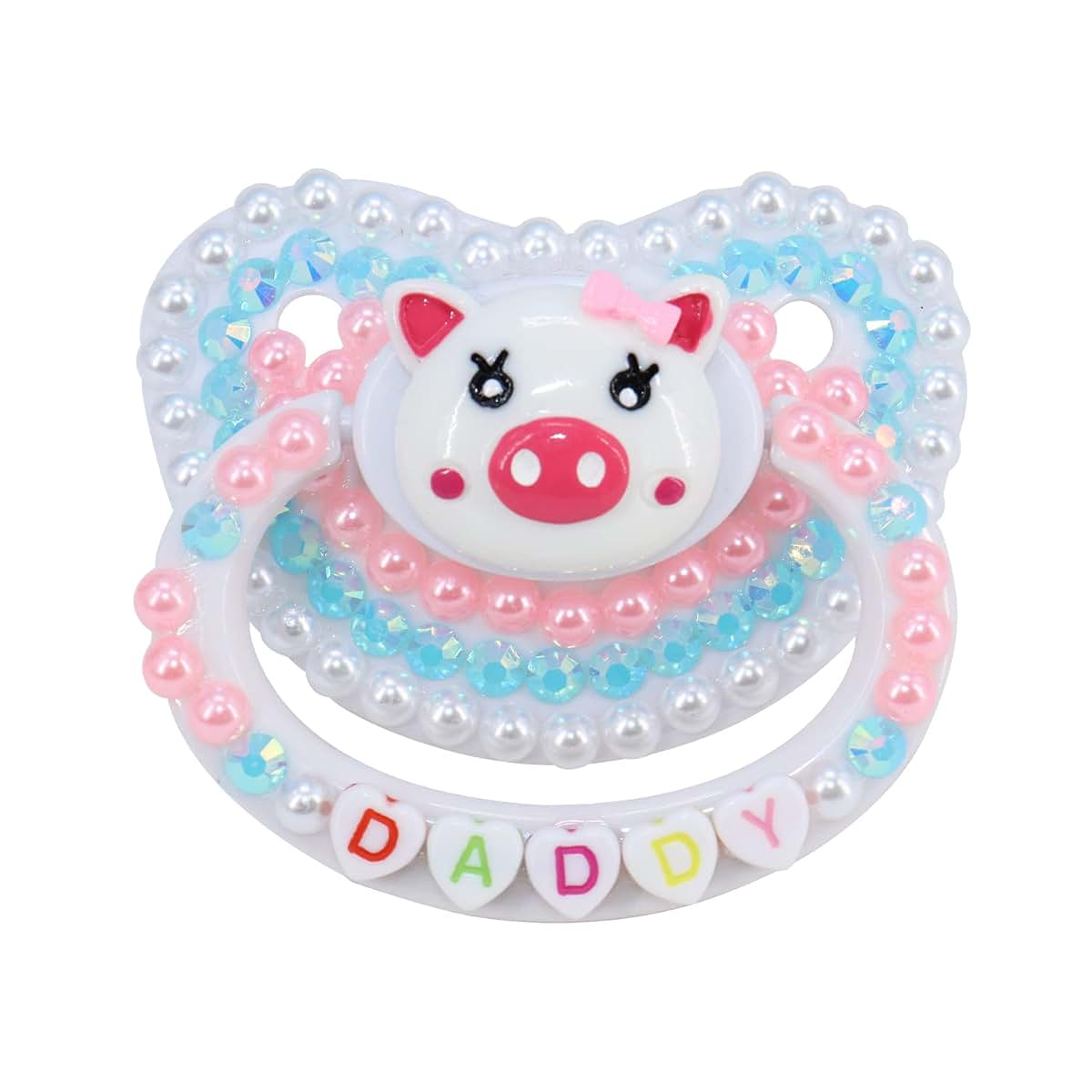 SUNOWE Adult Size Pacifier Personalized Glitter Crystal Luxurious Dummy Style 2