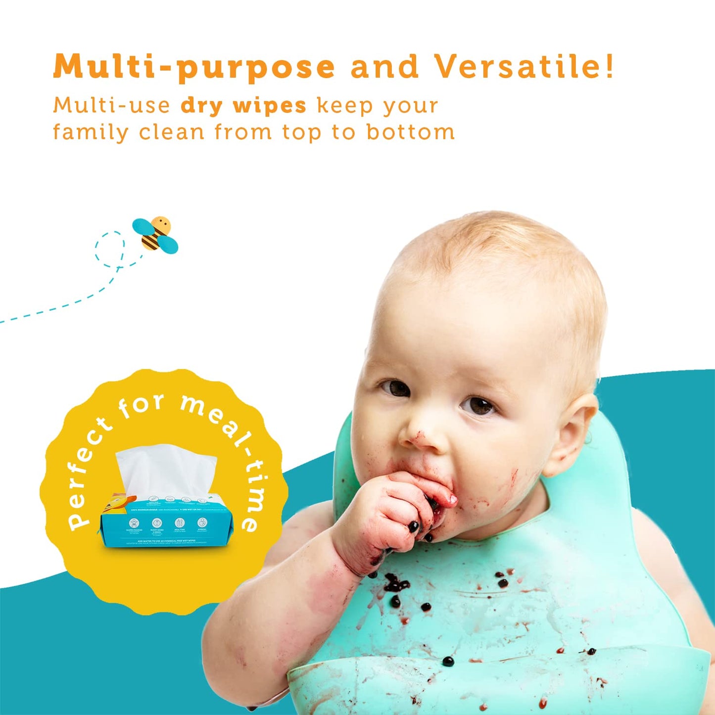Whoopsie Wipes Pure Cotton Dry Wipes