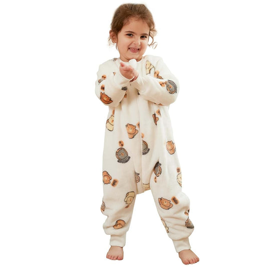 MICHLEY Flannel Baby Sleeping Bag Pajamas for Wearable Blankets