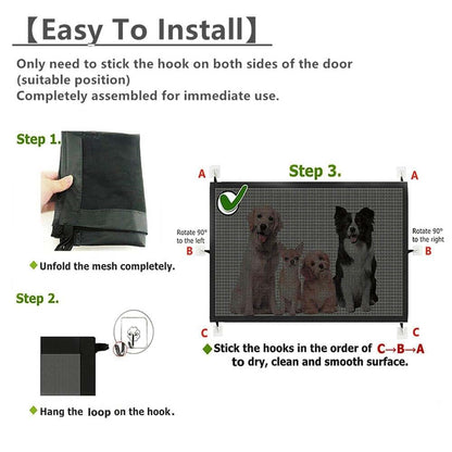 BabyOneStop Retractable Baby Gate for Stairs No Drilling 43.3" x 28.3"