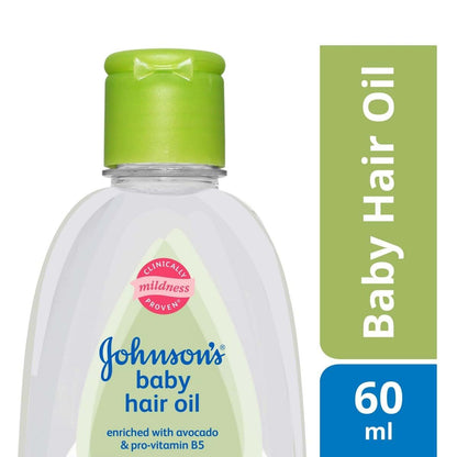 Newborn Johnson's Baby Hair Oil With Avocado, 60 Ml (Pack of 2)