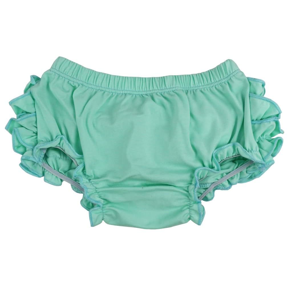 Wennikids Baby Girl's Cotton Shorts and Diaper Cover Bloomers Medium Aqua