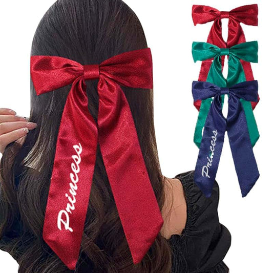 PPETAUL Personalized Bow Hair Clip - Custom Name Satin Hair Bow