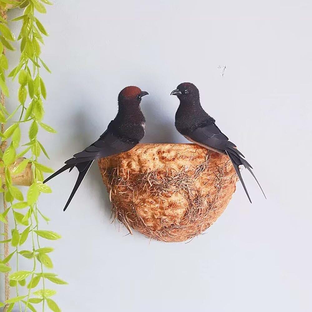 Guanshan 3D Realistic Swallows With Nest Wall Sticker