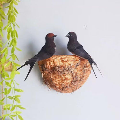 Guanshan 3D Realistic Swallows With Nest Wall Sticker