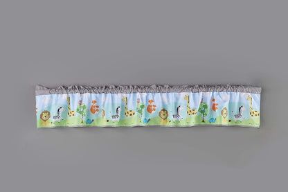 Crib Bedding Set | Noah's Ark Theme Blue Grey Animal Pattern