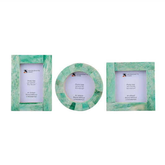 Handicrafts Home Mini Picture Frames Set of 3, Handmade Baby Keepsake Frames for Ultrasound Pictures, Newborn Photos &