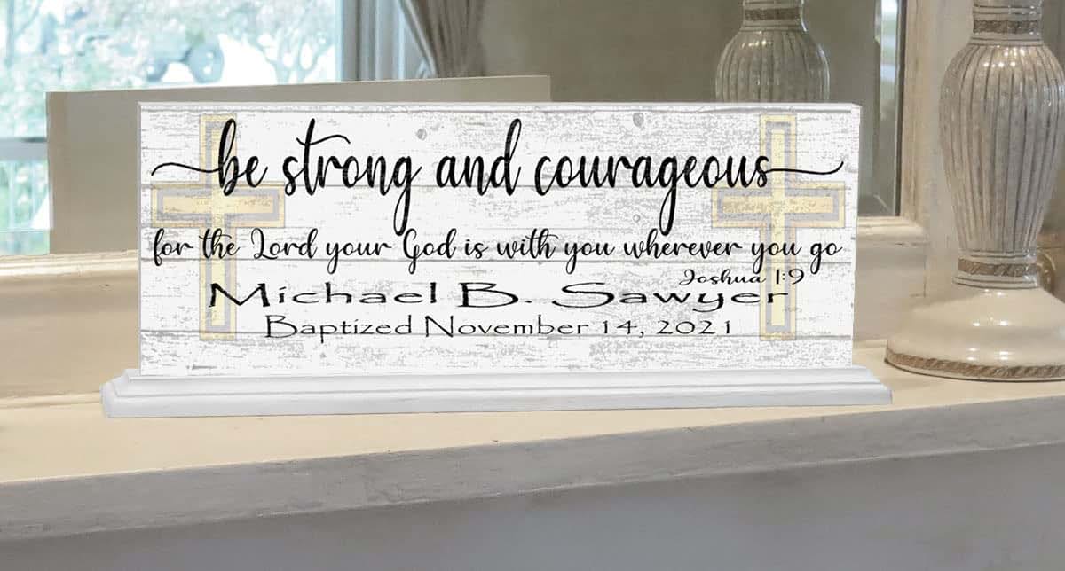Broad Bay Personalized Baptism Gift Plaque And Baby Birth Keepsake
