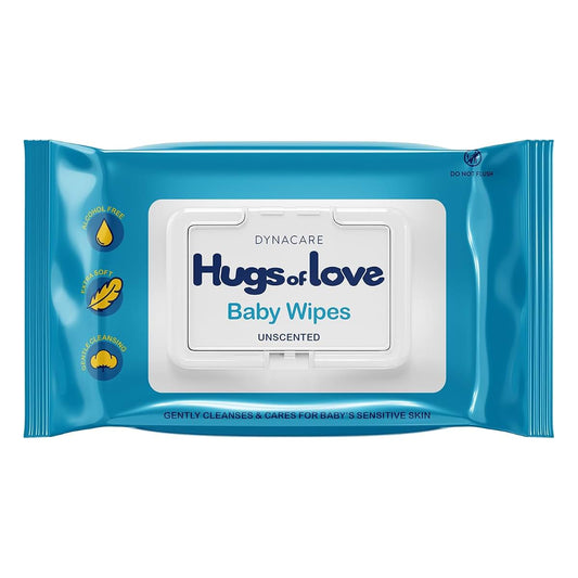 Dynarex DynaCare Hugs Of Love Baby Wipes Unscented Large Alcohol Free
