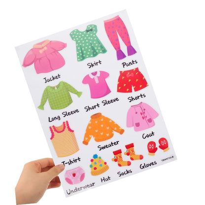 Funomocya Clothing Sorts Stickers PVC Labels With Pictures Text