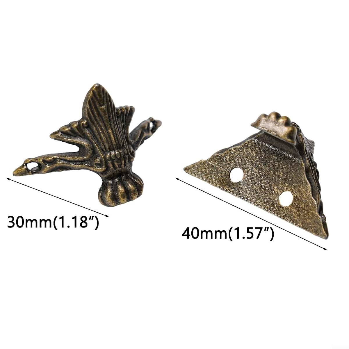LivGrain Zinc Alloy Corner Protectors for Jewelry Boxes