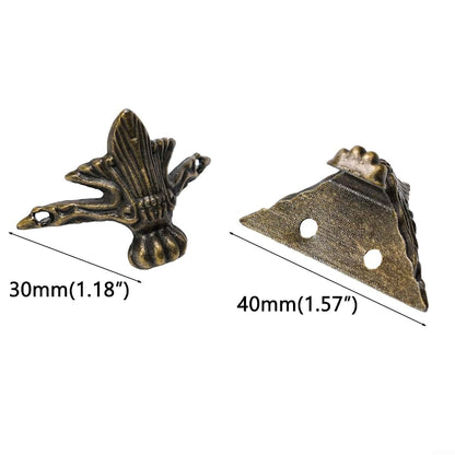 LivGrain Zinc Alloy Corner Protectors for Jewelry Boxes